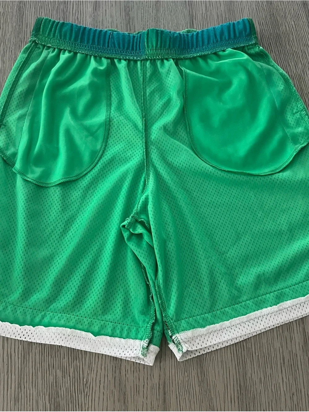 Old Navy boys Bright Green Mesh Athletic Shorts